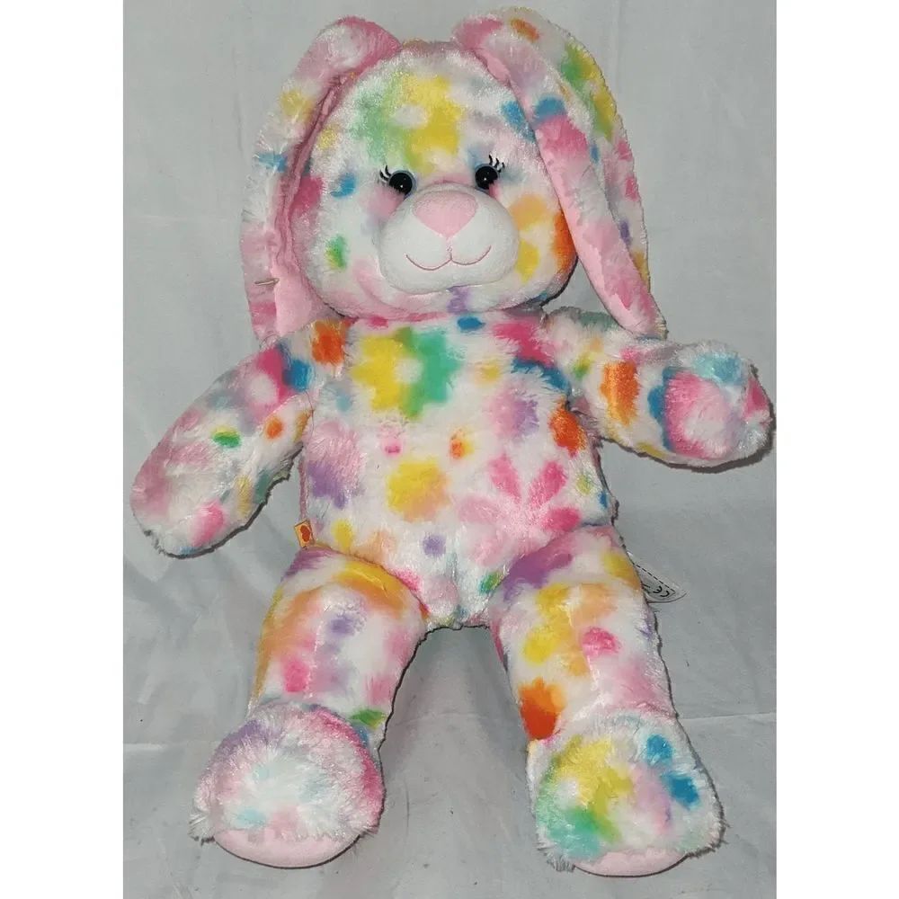 Build A Bear Pretty Petals Bunny 16" Plush Easter Rabbit PastelโFlowersโBABW
